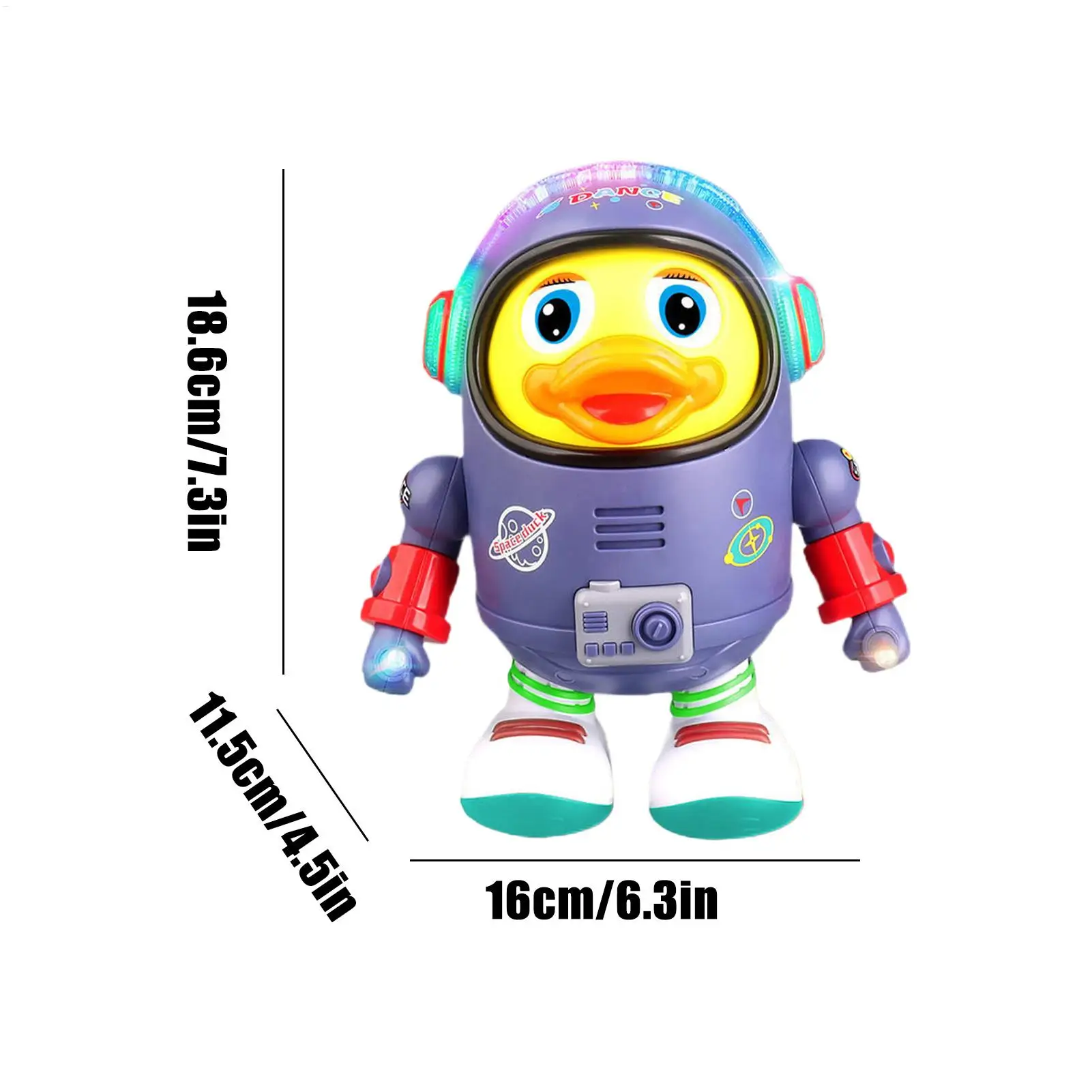 Baby Duck Toy Musical Interactive Toy Space Elements for Infants Babies Kids Gifts Electric with Lights and Sounds Dancing Robo