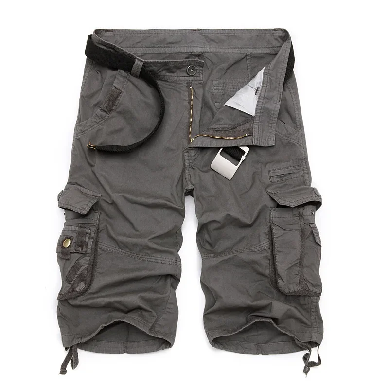 Pantaloncini Cargo tattici per uomo pantaloni corti estivi Casual in cotone pantaloni Cargo mimetici multitasche per l'allenamento