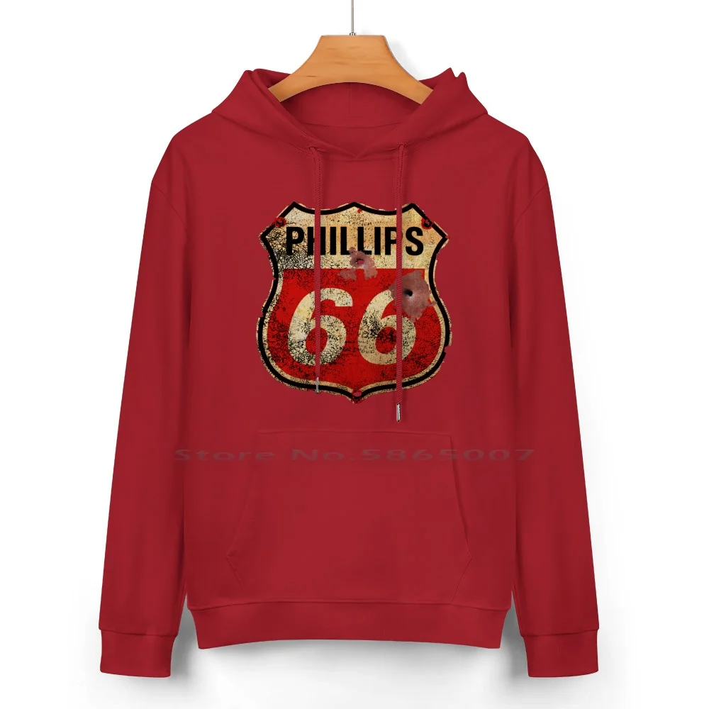 เสื้อสเวตเตอร์มีฮู้ดแขนยาวทำจากผ้าฝ้ายแท้ของ Phillips 66มี24สีป้ายโลหะเคลือบสำหรับ Gas Oli วินเทจ