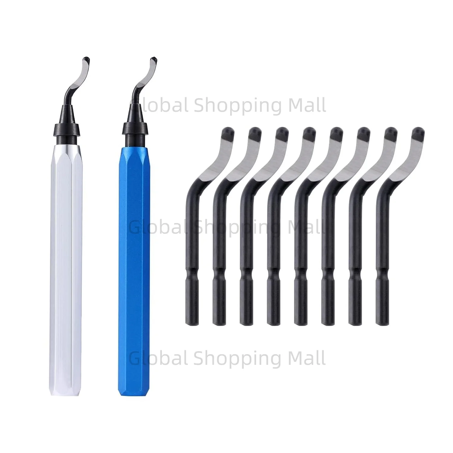 

2 Deburring Tool +10 PCS BS1010 High Speed Steel Blades for Metal Resin PVC Pipes Copper Plastic 3D Edges Plumbing 3D Printing