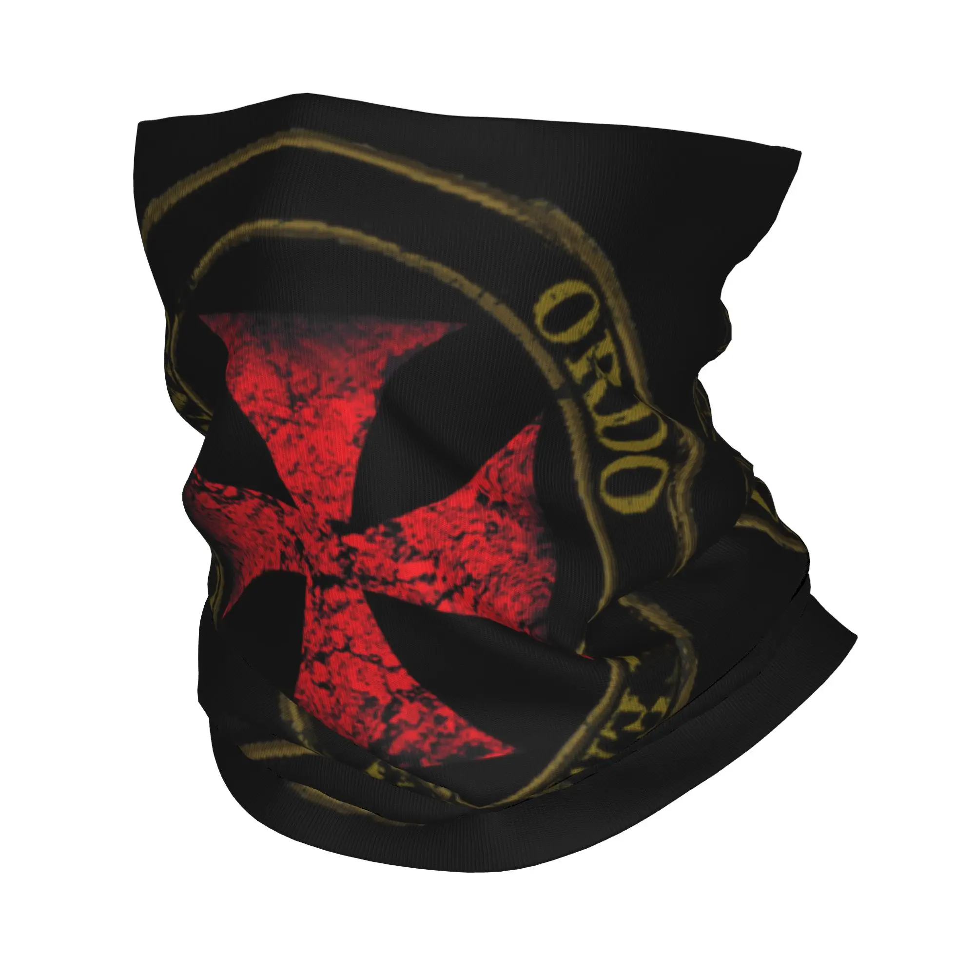 Templar Knight Seal Cross Didtressed Medieval Warrior Bandana Neck Gaiter UV Protection Face Scarf Cover Headwear Tube Balaclava