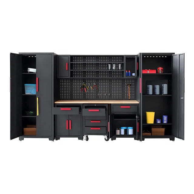 Modular Workshop Metal Heavy Duty Steel Garage Tool Cabinets Storage System