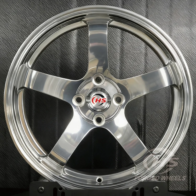 5x100 5x112 5x114.3 5x120 Five Spoke Polished Racing Forged Wheels Rims for  Supra   Type R 350Z 370Z JDM