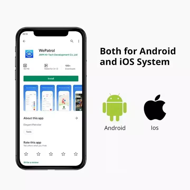 Sistema JWM WM Mini Guard Tour con múltiples planes Garantía de por vida PC/APP/WeChat Guard Patrol System de monitoreo