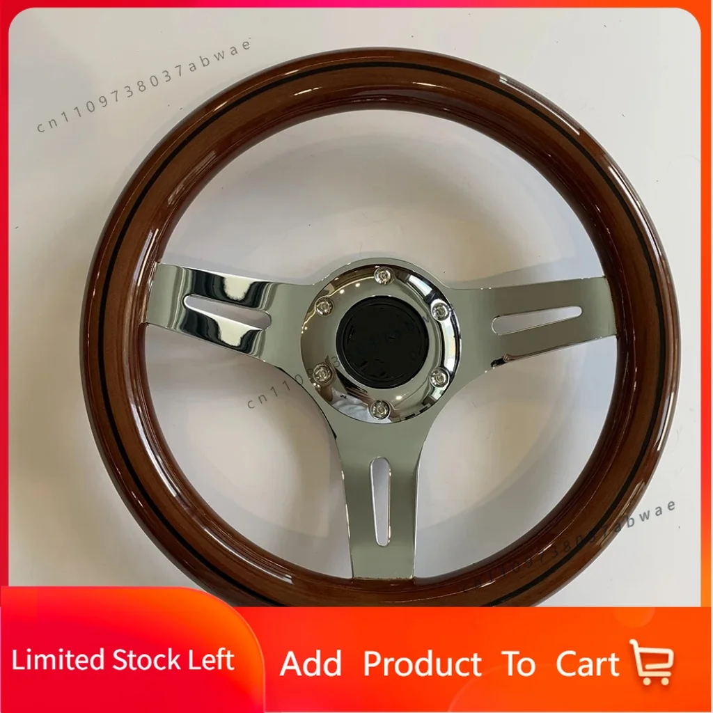 290mm Diameter Solid Wood Car Mini Steering Wheel Silver Bracket 12inch Racing Game Simulator Steering Wheel