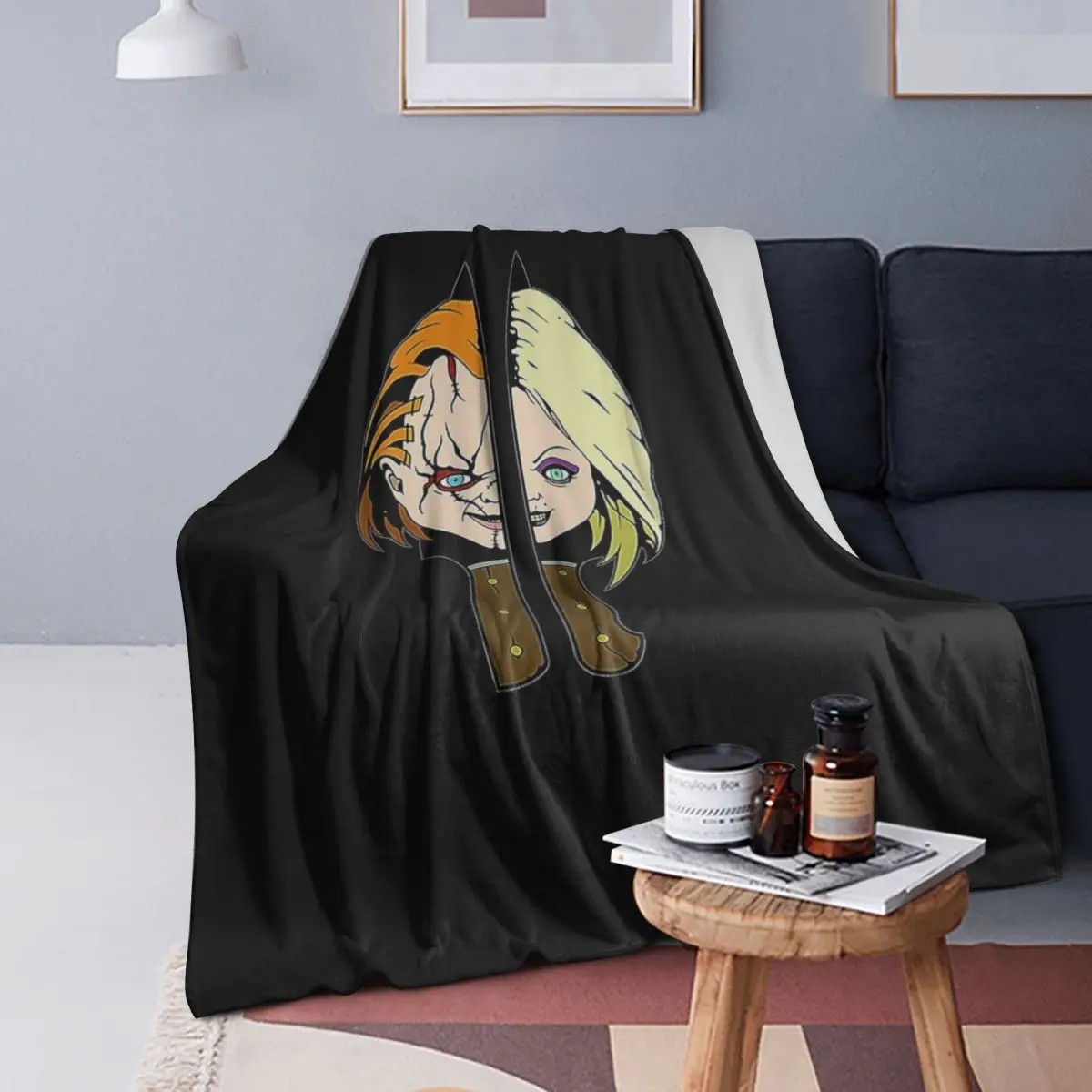 

Chucky Doll Blankets Soft Warm Flannel Throw Blanket Plush for Bed Living room Picnic Travel Home Sofa