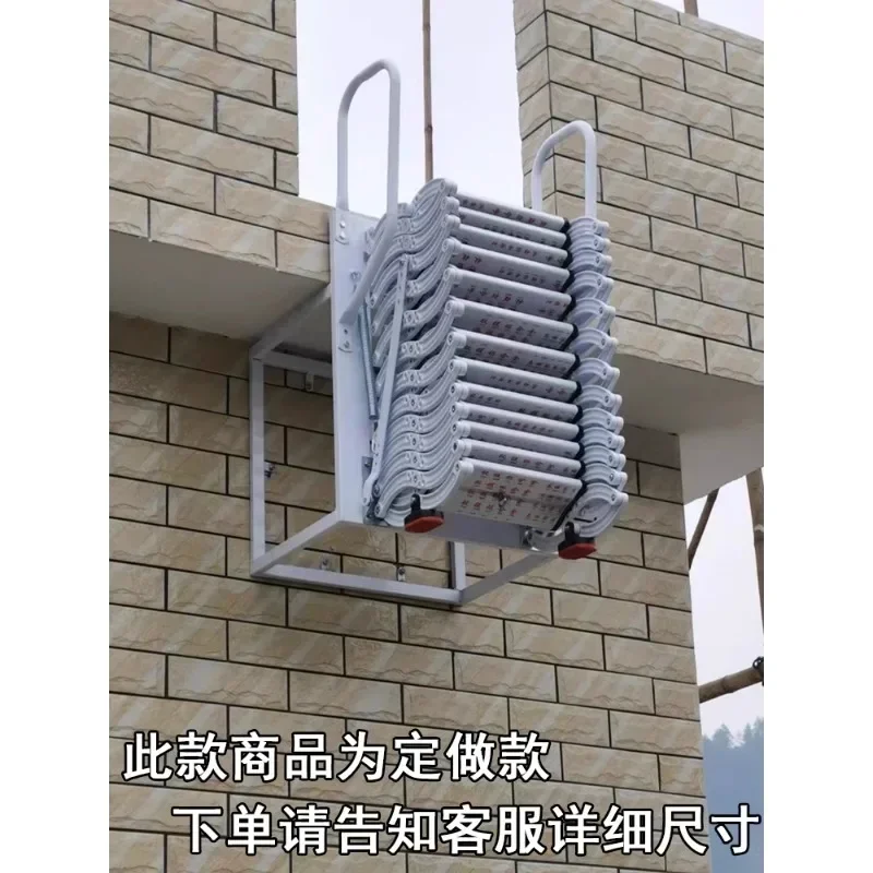 Hot Sales Attic Telescopic Staircase Outdoor Household Platform Duplex Partition Thickened Wall Hanging Folding Lifting Small