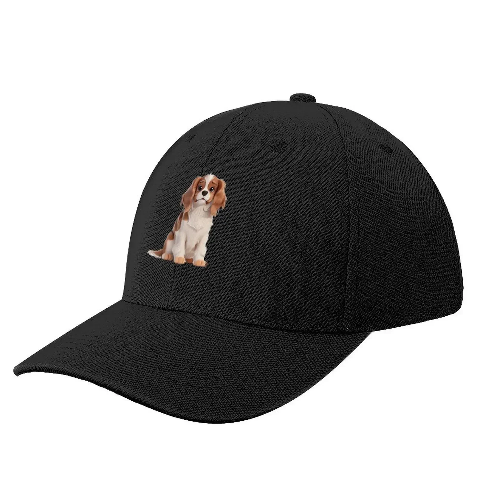 Animated Cavalier King in 3D Style -Charles Spaniel Baseball Cap Horse Hat Designer Hat Caps For Men Women's