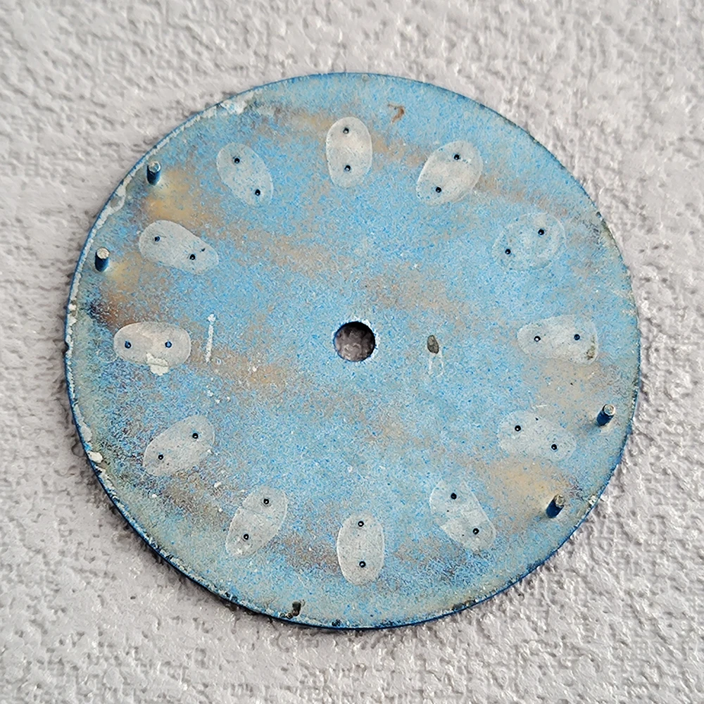 قرص معكرون بشعار 28.5 ملم S، مناسب لحركة NH35/NH36 ملحقات تعديل الساعة المضيئة باللون الأخضر