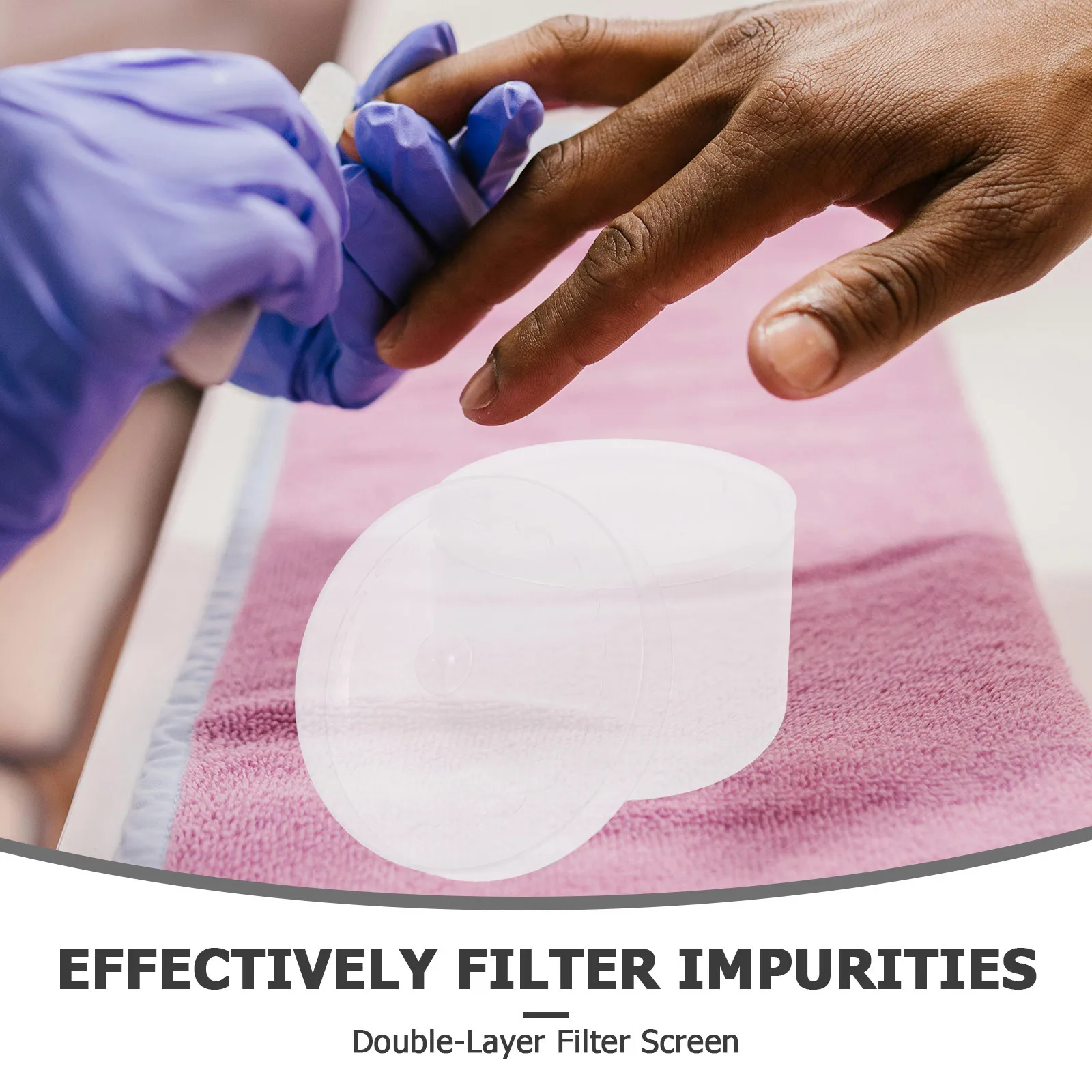 2Pcs Nail Tool Cleaner Box Plastic Durable Manicure Tool Soaking Tray Sterilizer Case for Nail Art Tools Tweezer Cleaner