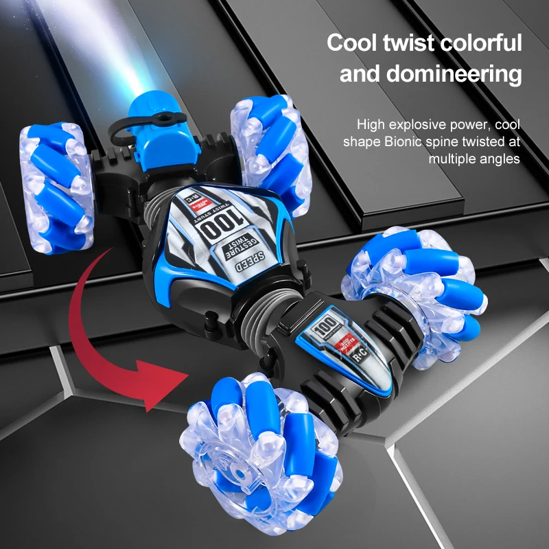 Spray oświetleniowy Stunts Twist Gesture Sensing Samochód zdalnie sterowany z napędem na 4 koła Pojazd terenowy do wspinaczki Elektryczne zabawki dla dzieci