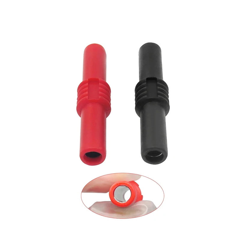 

4cm red black 2pair 4mm banana female to female connector socket adapter extension Insulated Banana plug Coupler