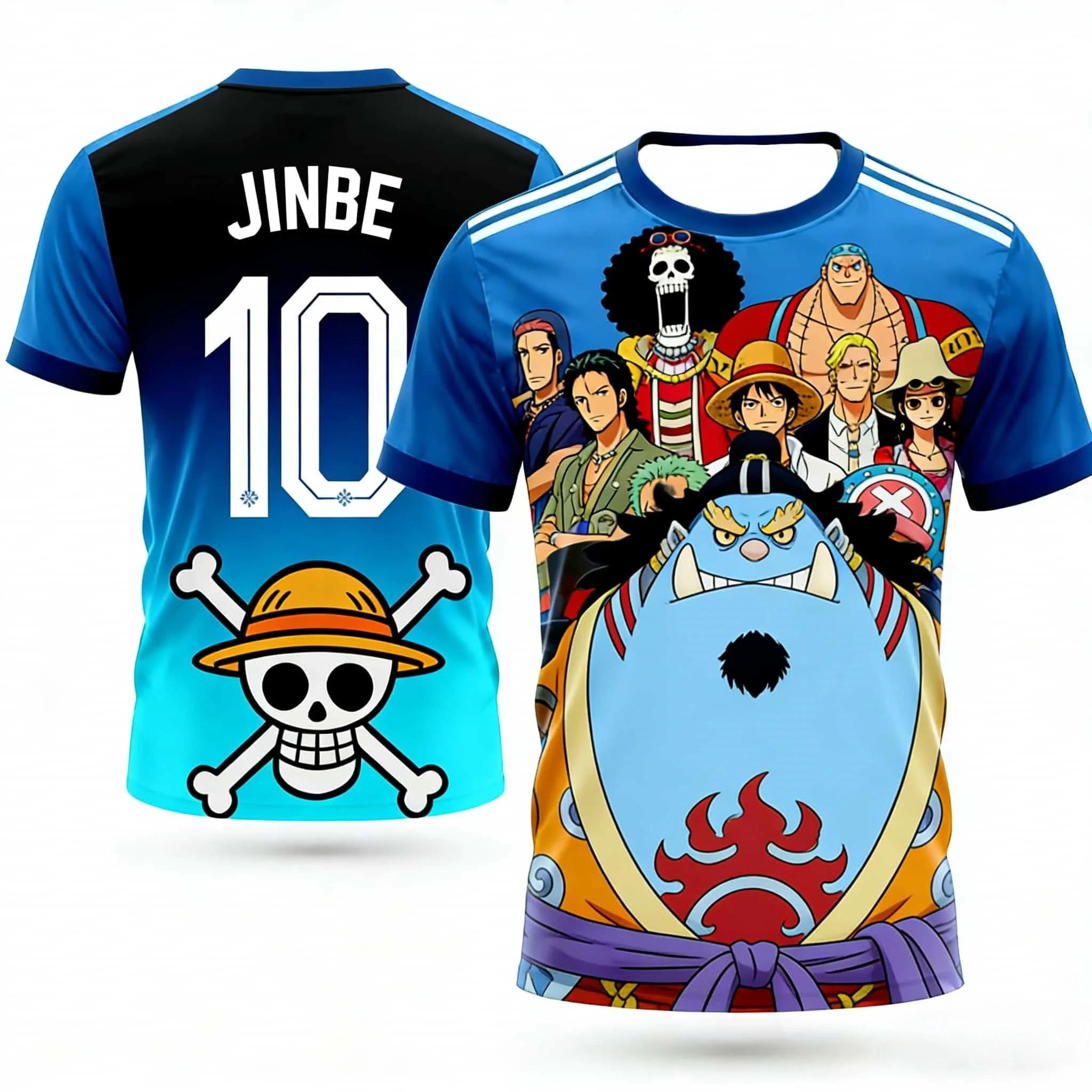 Summer 2026 One Piece Very Ping "Straw Hat Group 10" Sports Theme 3D Printing Breathable Quick Drying T-shirt for Men and Women