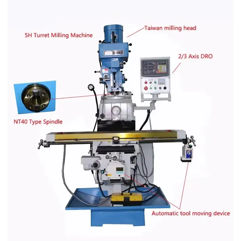 Factory Direct Sale Universal Milling Machines X6325 Manual Turret Milling