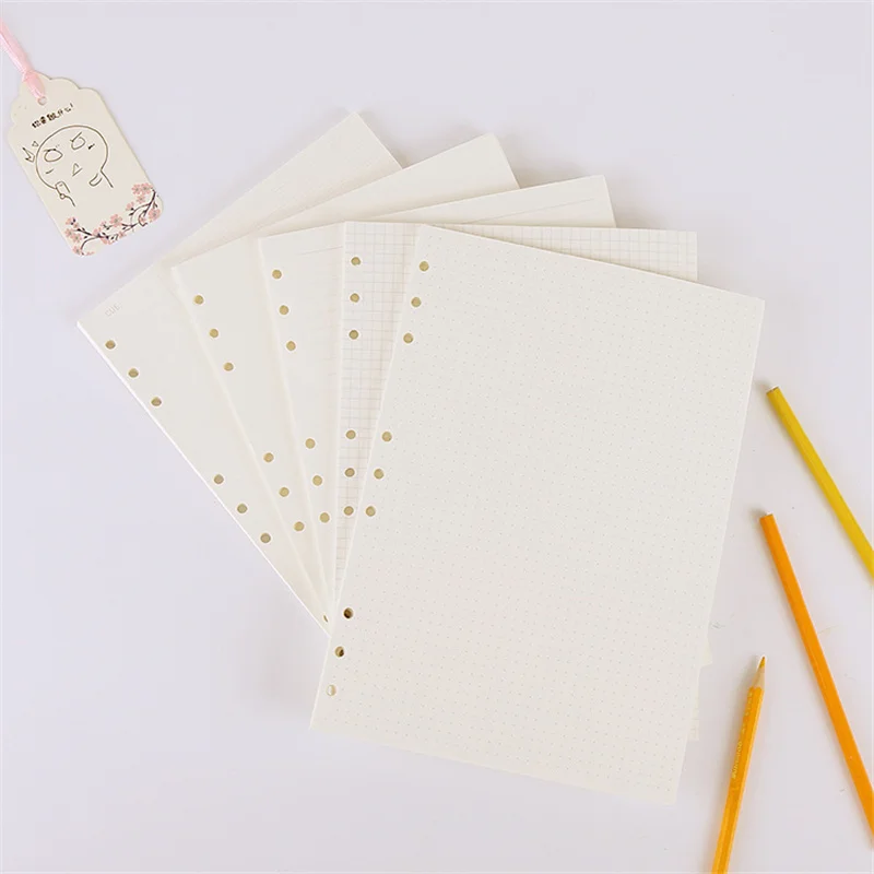 

B5 9 Holes Loose-Leaf Notebook Refill Spiral Binder Paper Index Inside Page Dot Grid Blank Connell Stationery