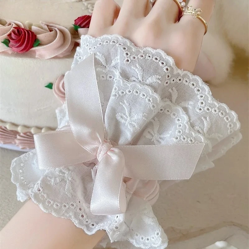 

Original Design Lolita Generative Color Lace Sleeves Women's Summer Bows Sweet Cute Elegant Hand Sleeves Oversleeve