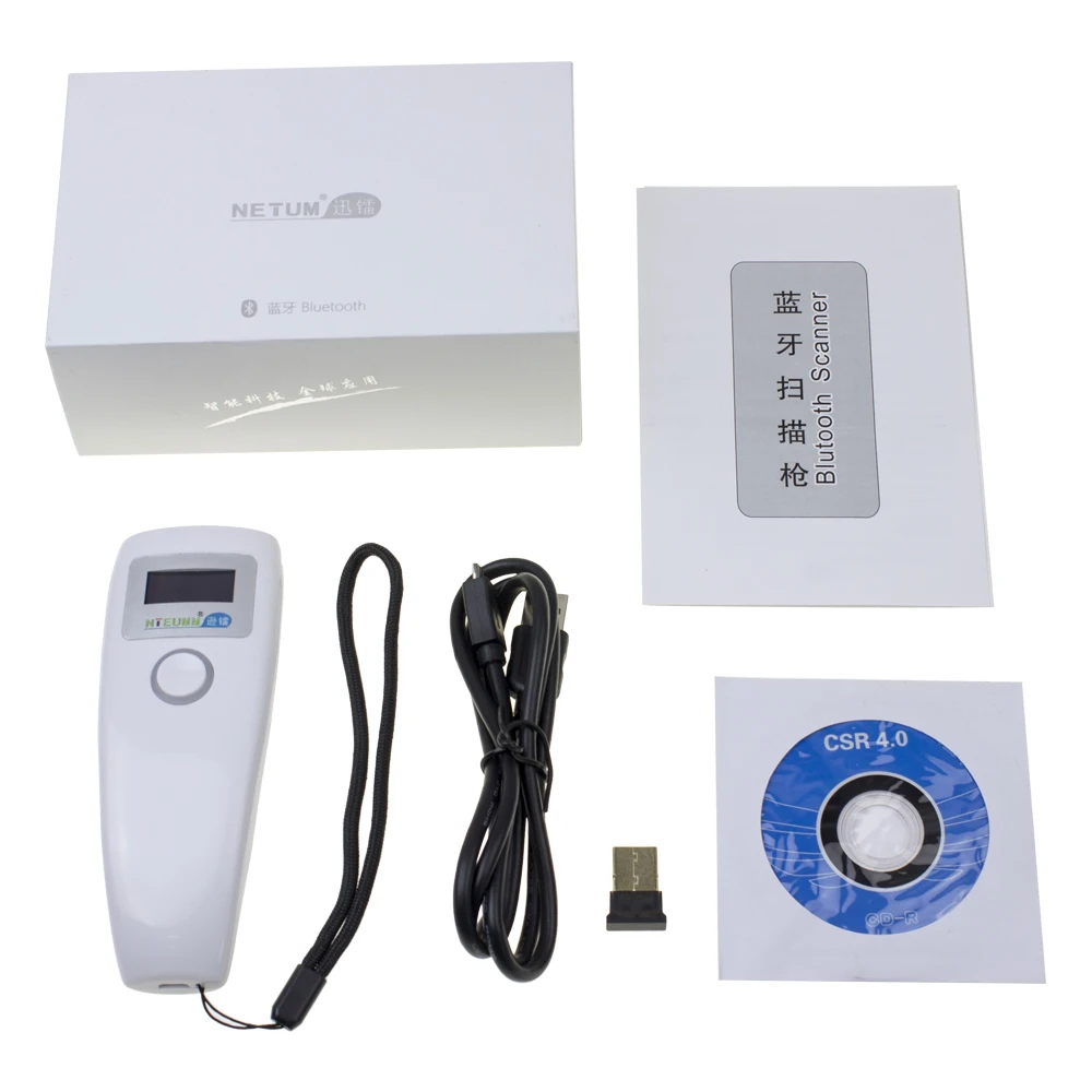 2026 Z2S ماسح الباركود اللاسلكي Blue Tooth 2D وقارئ الباركود المحمول Z3S Bt CCD لأجهزة Android وIos iphone NETUM