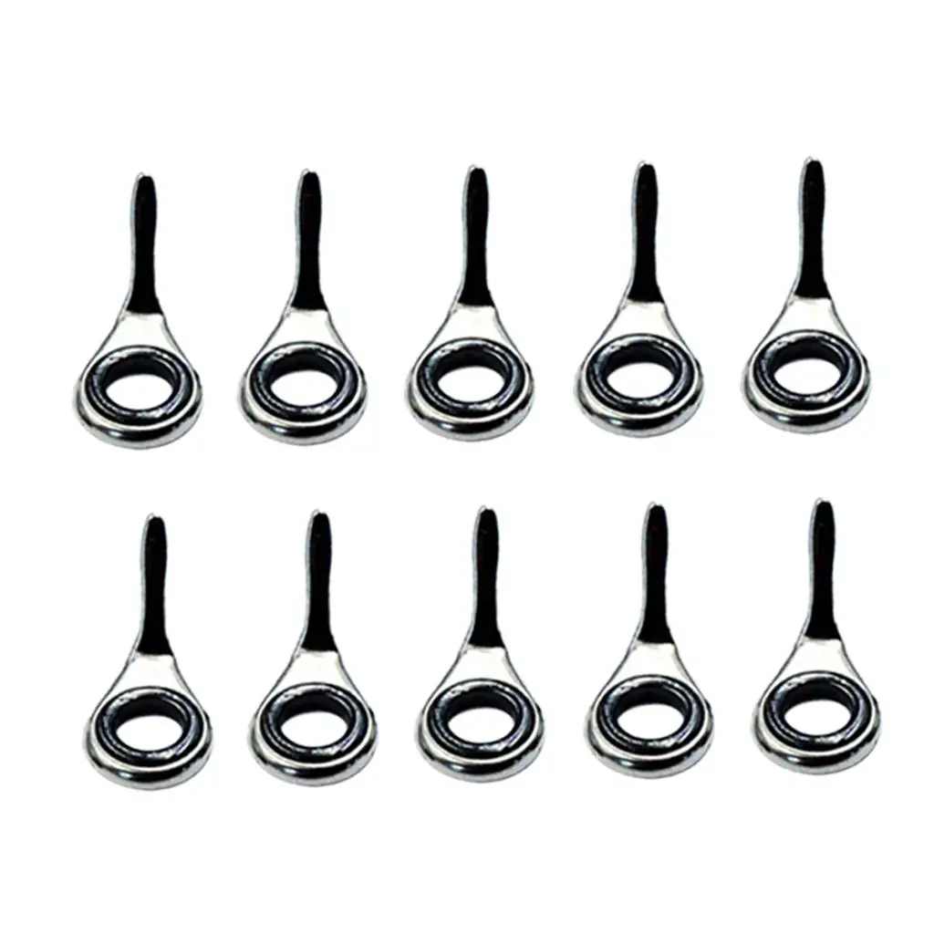 of 10 Fishing Rod Guides, 7 Sizes, Circular Repair, 2/3/3, 8/5, 1/6, 8mm