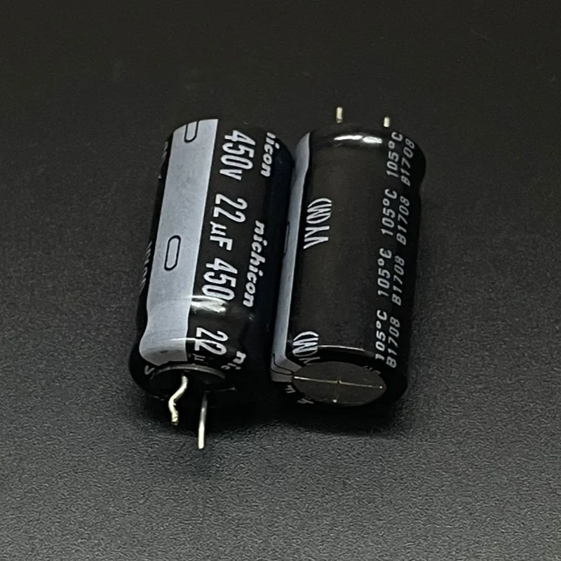 

50pcs 22uF 450V NICHICON VY Series 12.5x25mm Wide Temperature Range 450V22uF Aluminum Electrolytic Capacitor