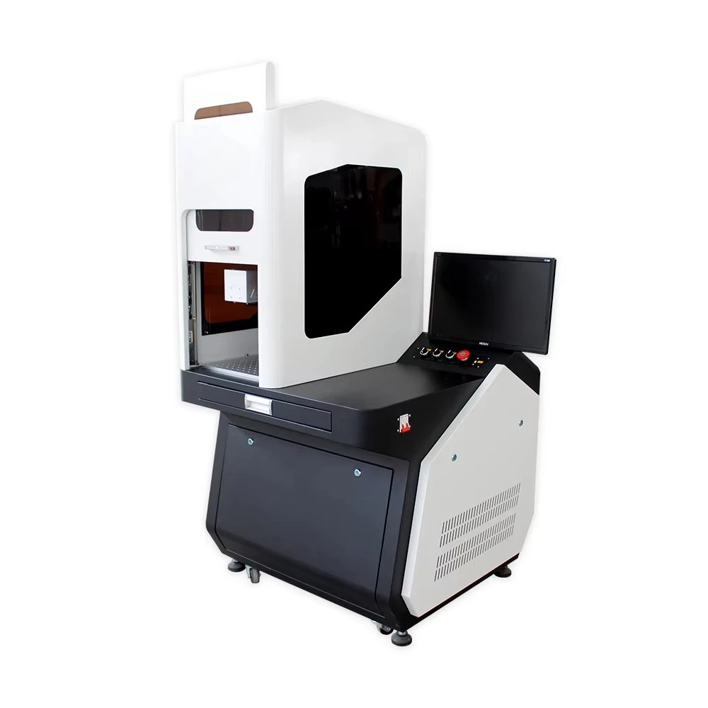 Enclosed Fiber Marker Metal and Plastic Fully 20w 30w 50w 70w Enclosed Fiber  Marking Machines