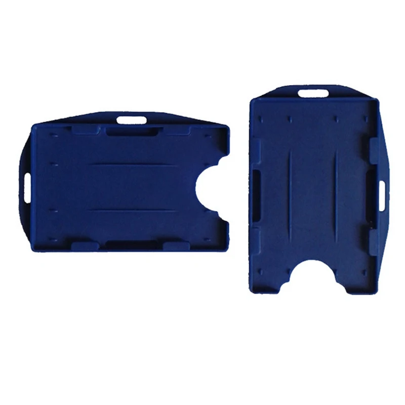 Double Sided Card Holder Portable Multi-use Hard Badge Work ID Card Holder Protector Cover Case Transparent White Box Card Sleev