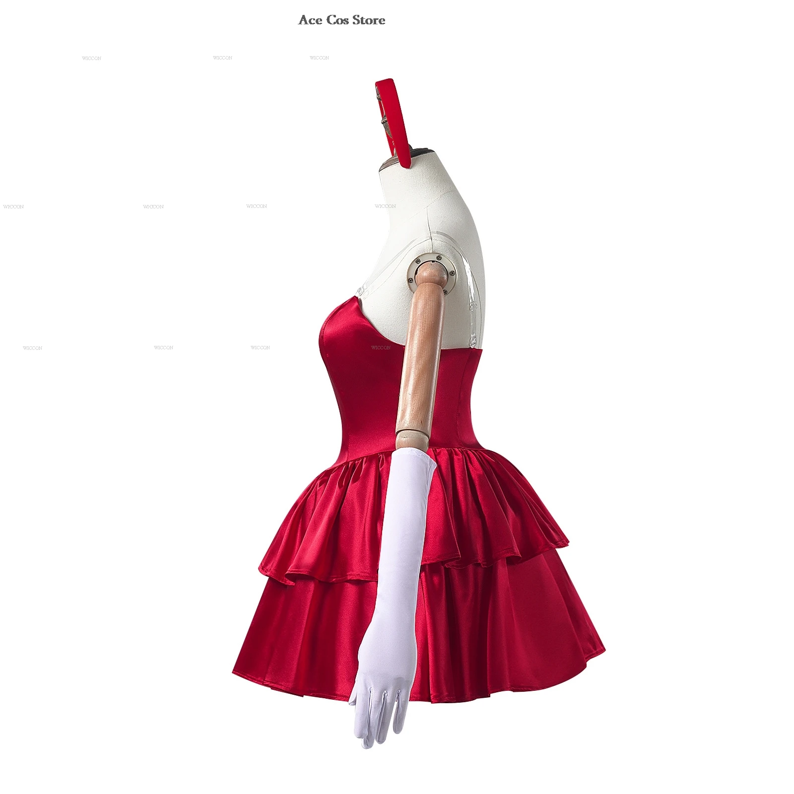 Anime Perfect Movie Blue Mima Kirigoe Rumi Cosplay Costumes Wig Red Dress Women Halloween Scary Film Party Roleplay Fancy Outfit