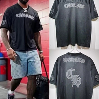 Camiseta de malla para hombre, Jersey con estampado gráfico Vintage, camiseta transpirable de secado rápido, ropa de calle Hip