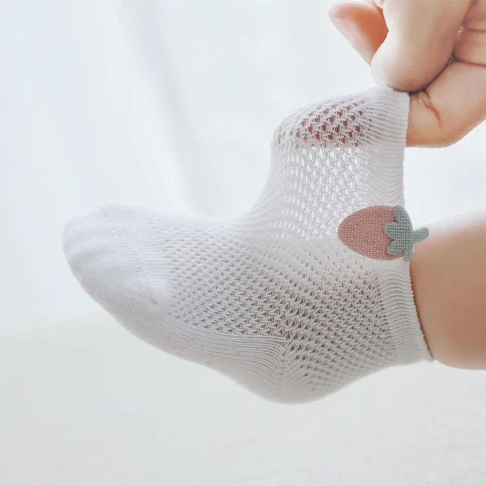 3Pairs/set New Thin Summer Socks Breathable Soft Toddler Socks Casual Cartoon Newborn Mesh Socks For Girls Boys