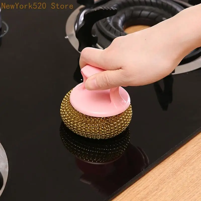Ergonomic Kitchen Scrubber With Detachable Handle Effective On Greasy Pans Pots N84C