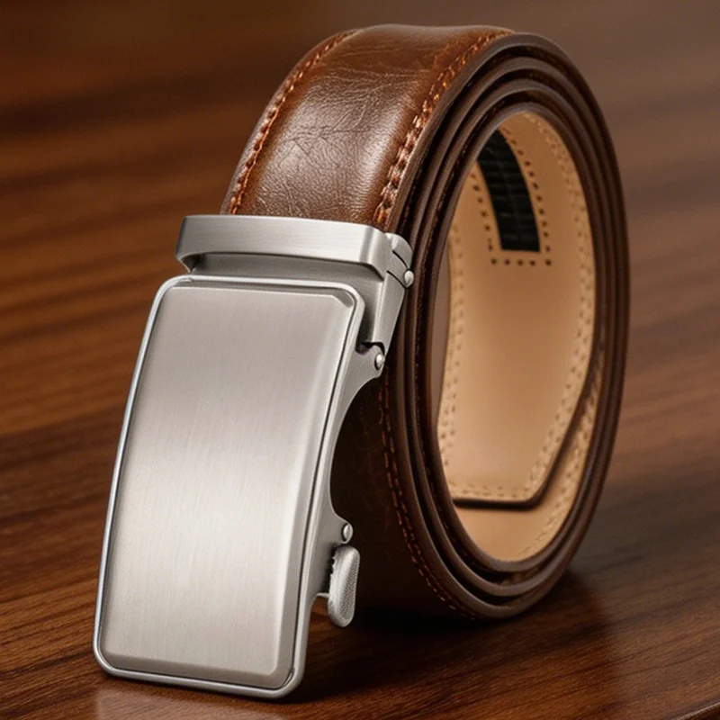 

Plyesxale Luxury Designer Formal Belt For Men 2026 Automatic Business Style Top Quality Cow Leather Mens Belts Waistband B757