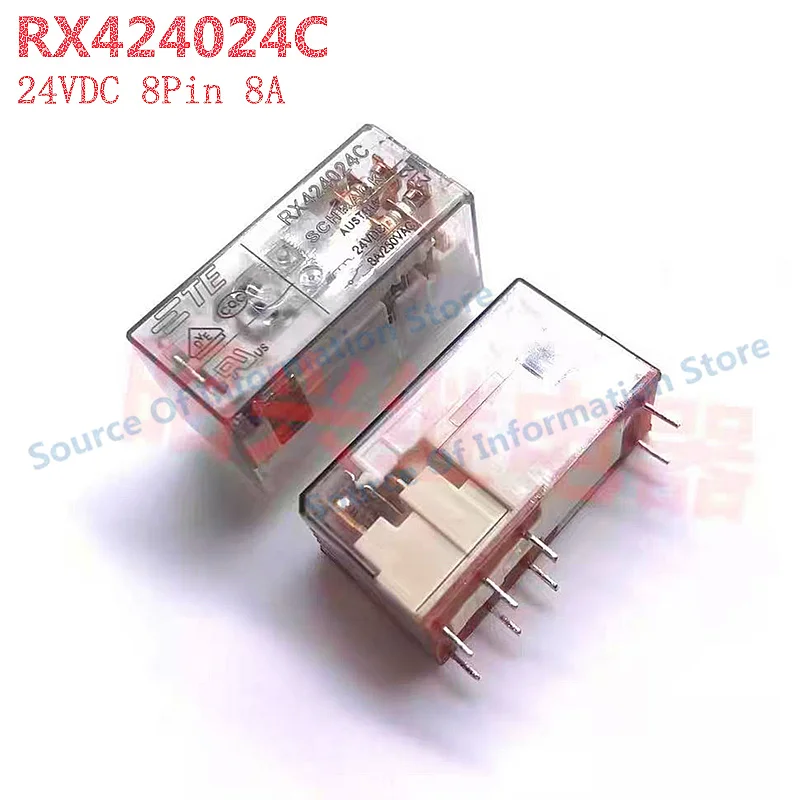 5Pcs RX424024C Tyco Relay 24VDC 8-Pin 8A