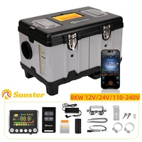 8KW 12V/24V/110-240V toolbox TB10 diesel air heater LCD & bluetooth with Altitude Mode parking heater for cars RV camper tent