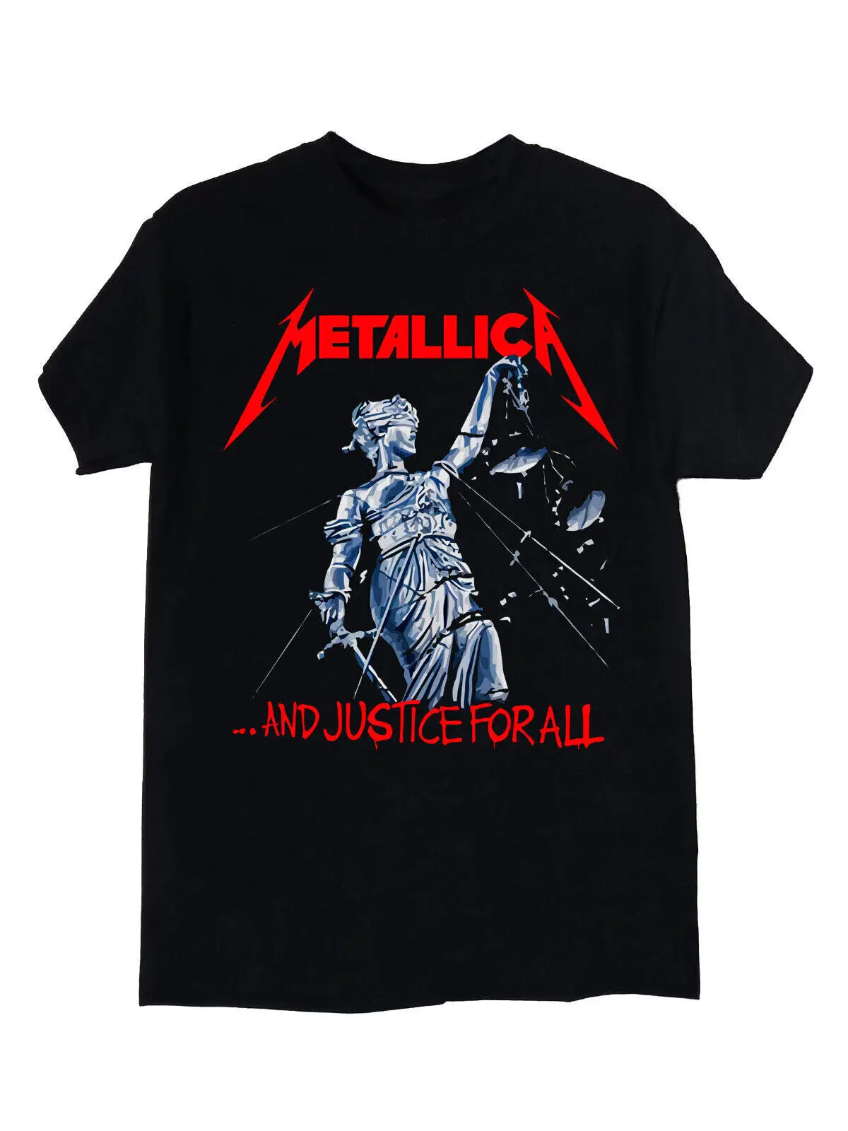 Metall1ca And Justice For All New Black T-Shirt Vintage Gift For Men Women Funny long or short sleeves