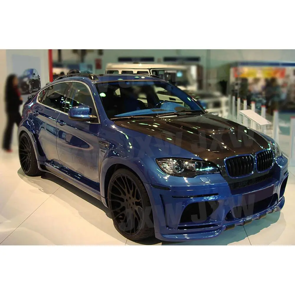 JXWANCF ألياف الكربون الجبهة غطاء المحرك تنفيس بونيه غطاء تغليف لسيارات BMW X5 E70 X6 E71 2007-2013