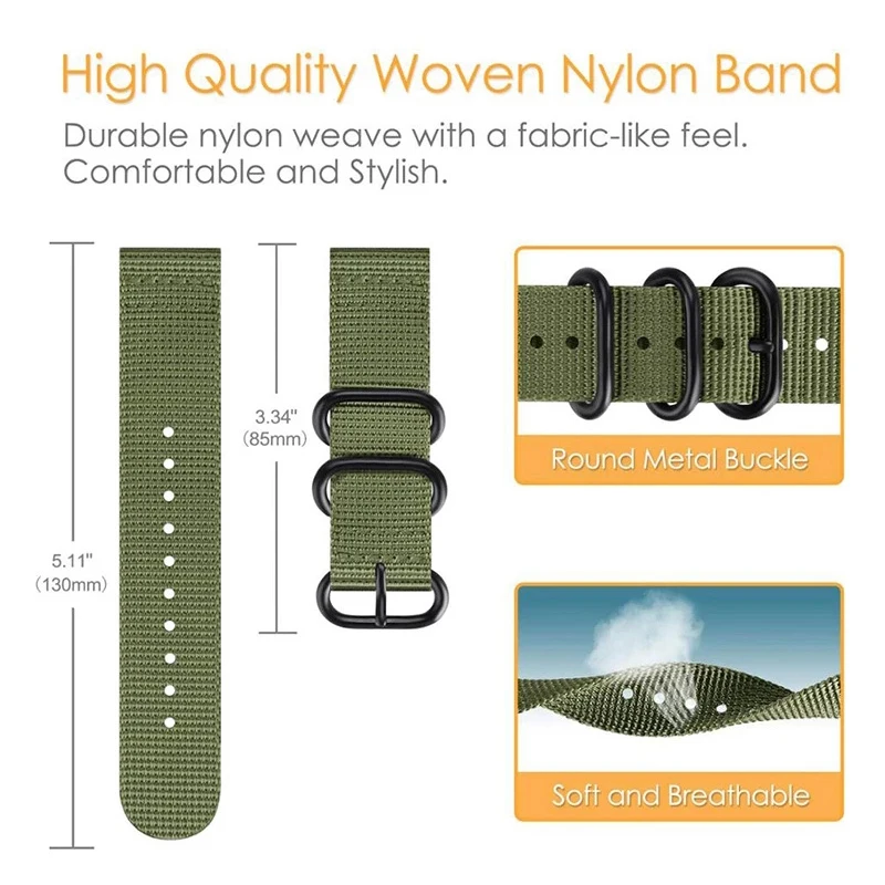 22mm 20mm Nylon Bracelet For POLAR Grit X 2 Pro/Grit X Pro/Titan Strap Replacement For Polar Ignite 3/Vantage V3 M2 M/Pacer Pro