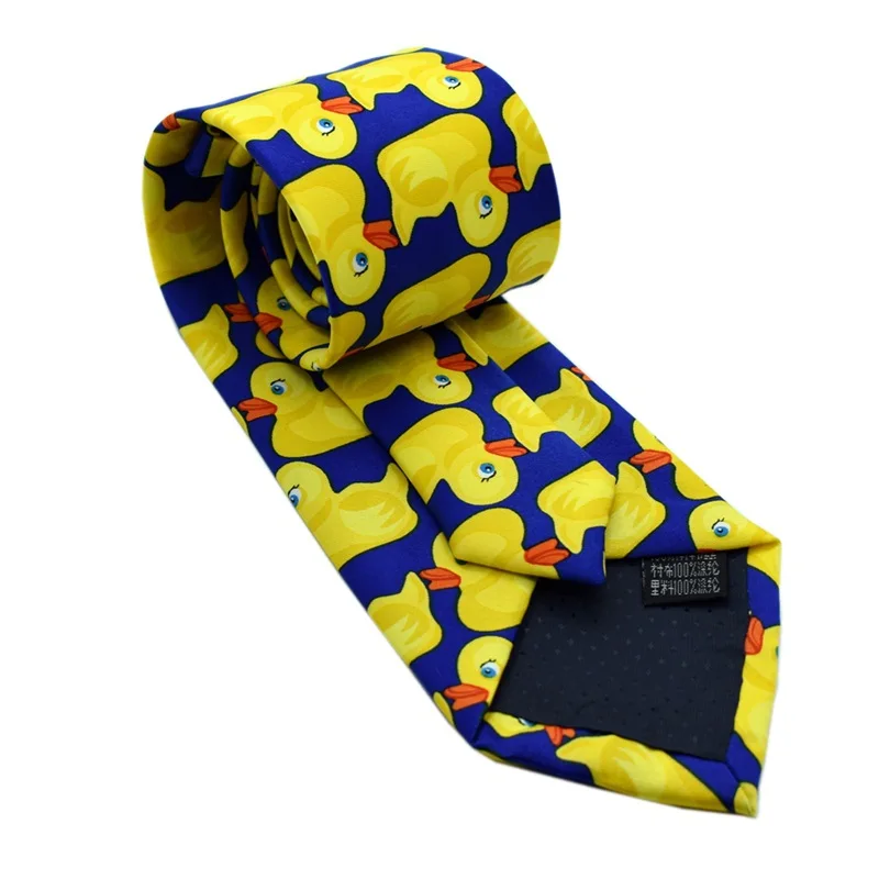 Yellow Rubber Duck Tie For Men 8CM Fashion Necktie Hot TV Show How I Met Your Mother Cosplay Party Neckwear Wedding Accessories