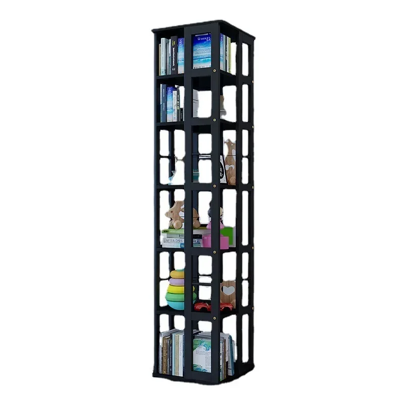 

Flower rack Creative rotary bookshelf Simple student bookshelf degree bookshelf Floor mounted Simple modern shelf