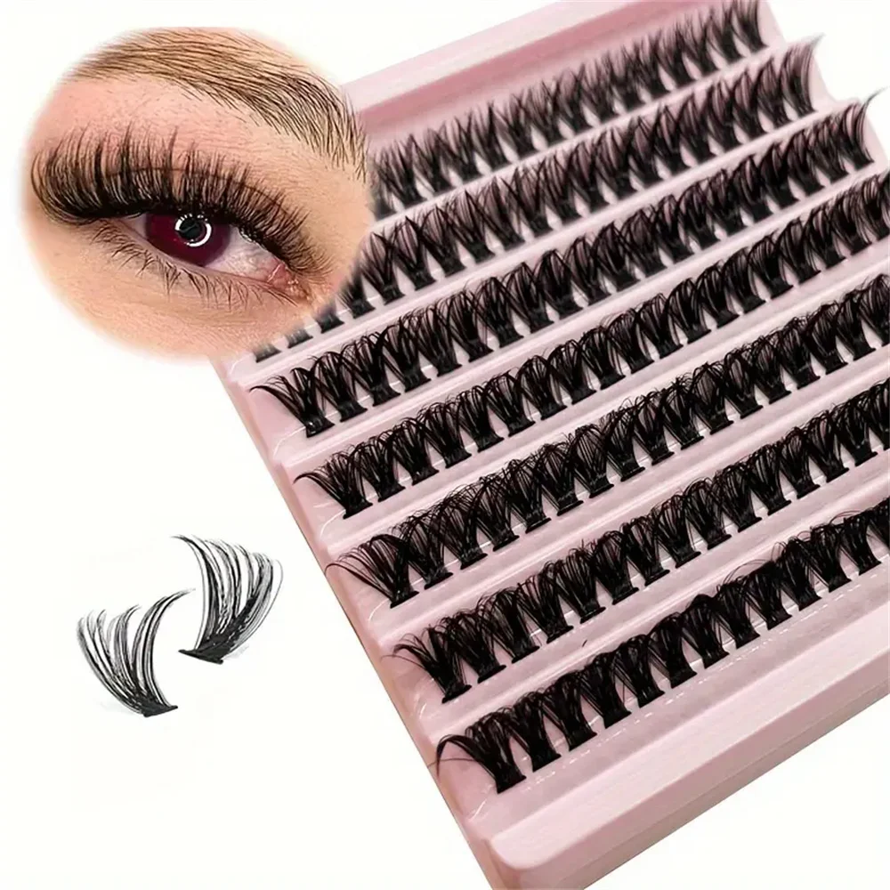 140 peças de clusters de cílios cílios aparência natural extensão de cílios finos 9-16mm d curling cílios postiços fofos reutilizáveis