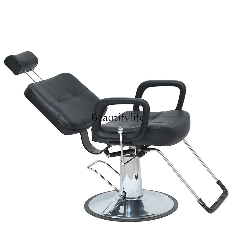 

02**Hairdressing Chair Hairdressing Chair Black Lifting Rotary Hairdressing Shop Haircutting