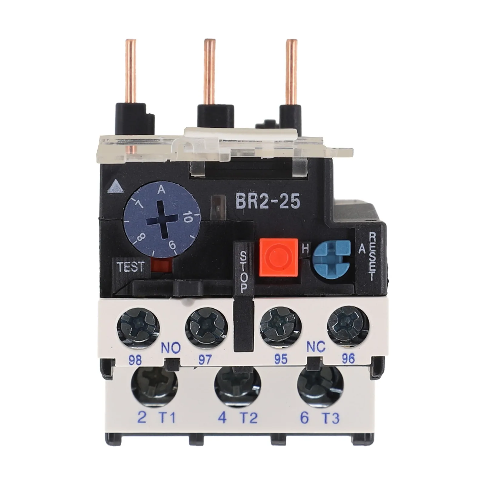 NR225 Model Thermal Overload Relay for 3 Phase Motors 0 125 Amp Adjustable Current Compatible with CJX2 Series