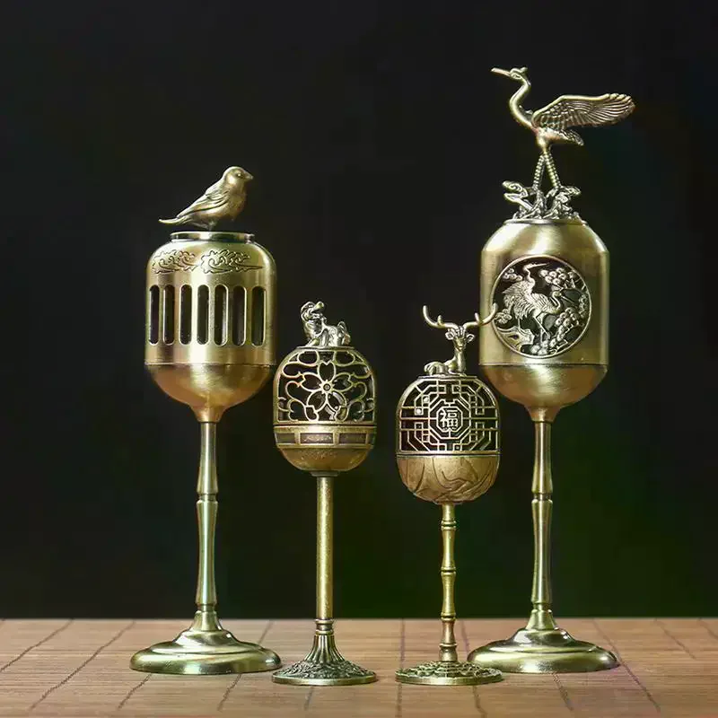 [MA]Magpie Hollow Lamp Sandalwood Fragrance Censer  Backflow Incense Holder Tea House Ornaments Study Room Home Decor[MA]