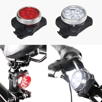 Top-Outdoor Bicycle Waterproof COB 3 LED USB Rechargeable 4 Modes Bike Night Ridefront Head Lamp & Rear Tail Light