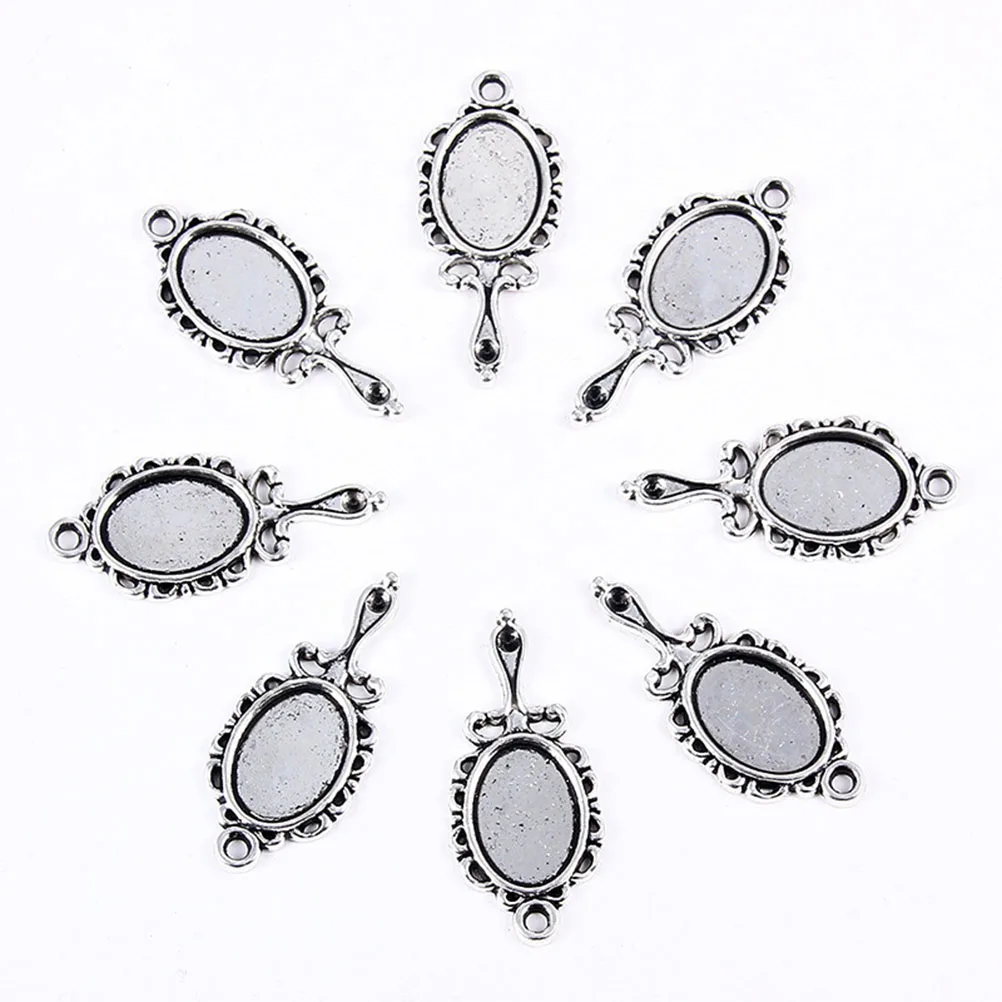 

40pcs Vintage Diy Pendant Silver Mirror Comb Scissors Handmade Jewelry Accessories For Bracelet Necklace Keychain Dangle