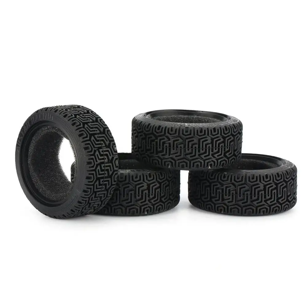 4pcs 1/10  48mm Medium Grain Drift RC On-road Car Tyre Rubber Tension Tyre Tire for Wheels Traxxas Tamiya HPI Kyosho Racing HSP