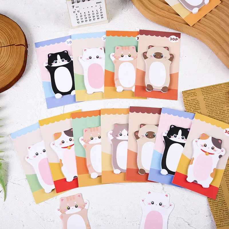 24Pcs Wholesale cartoon cat student message note book, high value handbook note paper