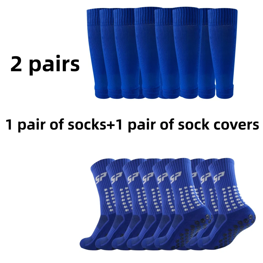 

2 пары новых мужских и женских спортивных футбольных носков с противоскользящими вставками, носки для занятий спортом на открытом воздухе, для футбола и баскетбола.