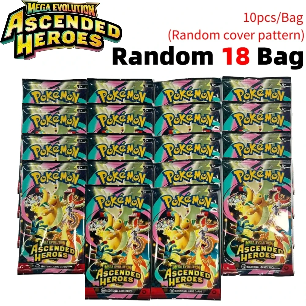 Pokemon TCG Booster Box Mega Evolution CHAOS RISINC Ascended Heroes Englische Version Seltene Sammelkarten für Sammler und Geschenke