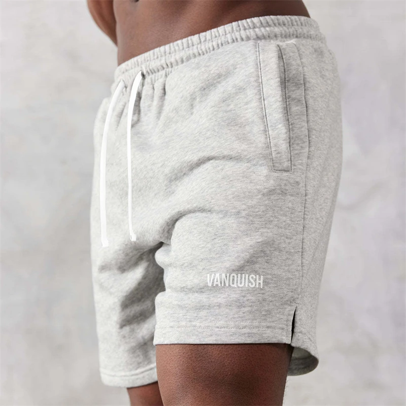 Cotton gray REGULAR FIT Shorts Men's casual quarter pants Fashion Print Fitness Workout Sweatpants Jogger men's wear