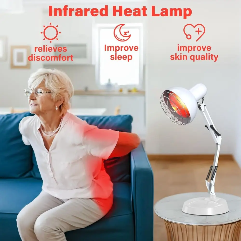 Near Inrared Lamp, Inrared Therapy Bulb Heat Lamp Red Light Therapy or Body Joint Pain and Muscle Aches Inrared Light Home Use D