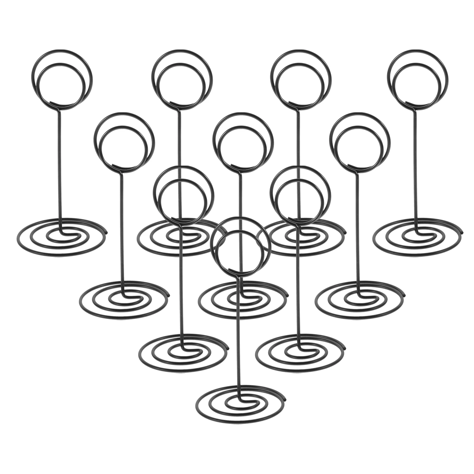 

10 Pcs Desktop Stand Number Plate Holder Table Sign Holders Card Pumpkin Black Picture Office